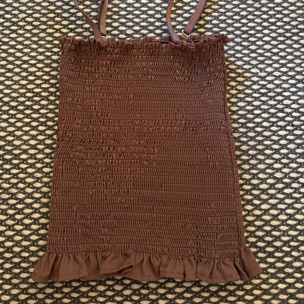 Brown tube top